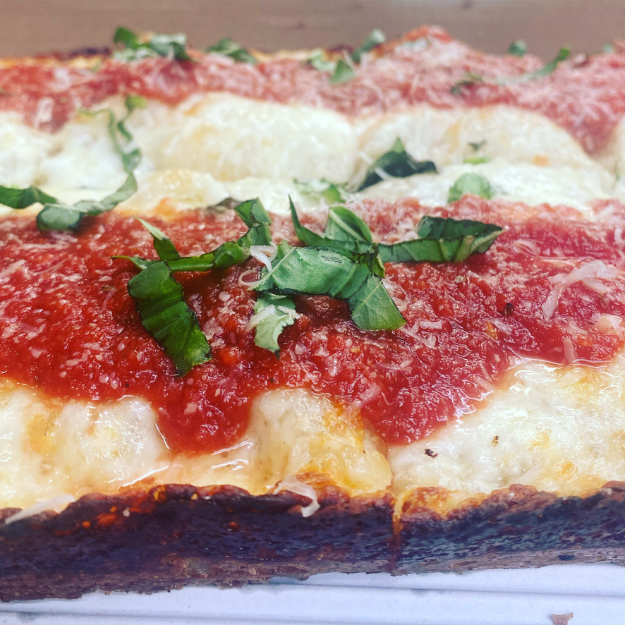 Detroit style pizza
